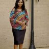 Cold Shoulder African Print Top