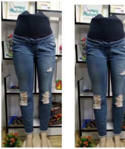 Ripped/rugged maternity jeans
