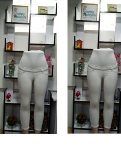 Skinny white maternity jeans