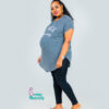 Long cotton maternity tshirt