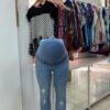 Rugged wash maternity jeans